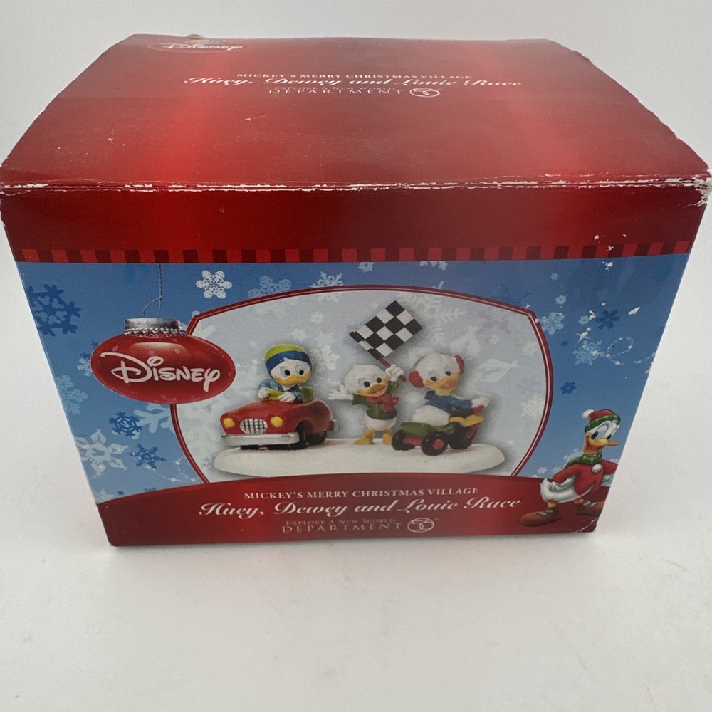 Dept 56 Disney Mickey's Merry Christmas Village Huey Dewey Louie Race 811272 ret